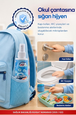 Resteril Alkolsüz Bebek Dezenfektanı Seyahat Boy 100 ML