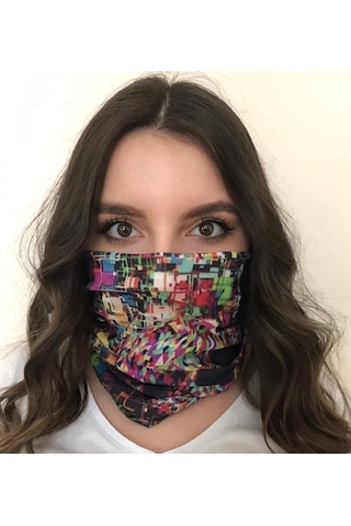 Paytak Moda Kurukafa Skull Renkli Desenli Bandana Kafa Bandı