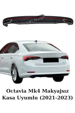 2021-2022-2023 Skoda Octavia Mk4 Difüzör Difizör Mat Siyah Ek
