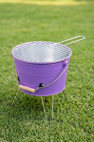 Küçük Katlanabilir Metal Piknik Izgara Mangal Barbekü Mor