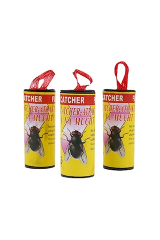 Vkemall Yapışkan Sinek Şeritleri - 24 Rulo Kimyasalsız İç/dış Mekan Sinek Tuzağı