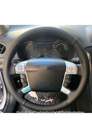 Ford Mondeo Ve Smax 2009 - 2014 Araca Özel Direksiyon Kılıfı Nokt Siyah