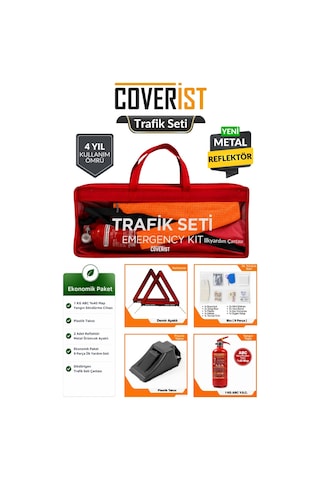 Trafik Ve İlk Yardım Seti - Ekonomik Paket 1 Kg Araç Yangın Tüpü - 2 Adet Reflektör Trafik Ve İlk Yardım Seti - Ekonomik Paket 1 Kg Araç Yangın Tüpü - 2 Adet Reflektör
