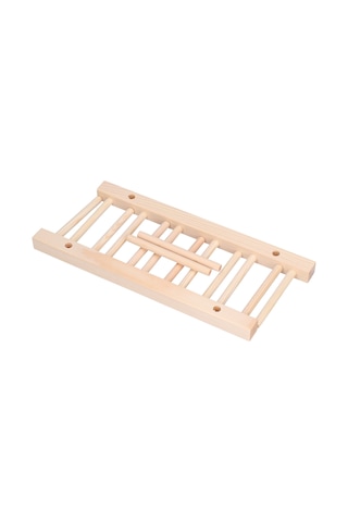 Geeroyoo Ahşap Tabak Drainer 5 Bölmeli, Fırın Kapakları Ve Kesme Tahtaları İçin Mutfak Organizer, 28cm Ahşap Depolama Rafı Diğer