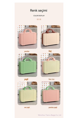 Şeker Rengi Kontrast Bavul Küçük Bavul-17 Sarı Ve Yeşil Sarı