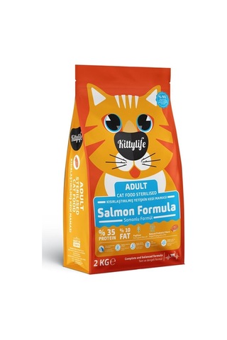 Kitty Life Süper Premum Kısırlaştırılmış Somonlu Yetişkin Kedi Maması 2 KG