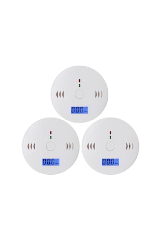 Kosona Karbon Monoksit Alarmı: Sesli Ve Işıklı Uyarı, Düşük Pil Bildirimi, 3 Adet, Kurulum Kolay, Taşınabilir