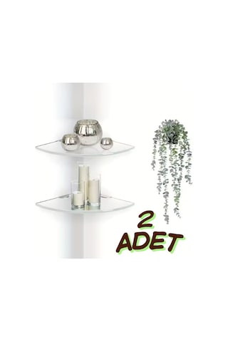 2 Adet 8mm Pleksi Hayalet V Raf Banyo Mutfak Organizer Düzenleyici Metal Ayak Bağlantlı 18cm Bej