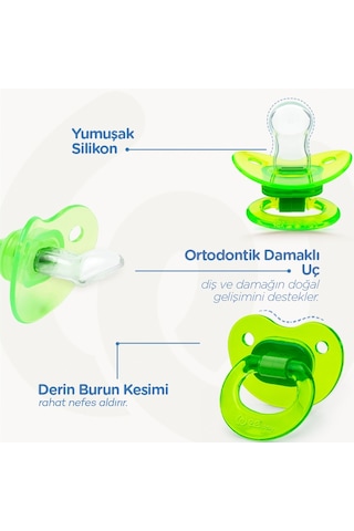 Wee Baby Akide Damaklı Emzik No:2 Yeşil 6-18 Ay