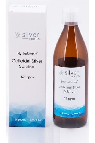 Silverbiotics 47PPM HydraSense Kolloidal Gümüş Suyu 3 x 500 ML