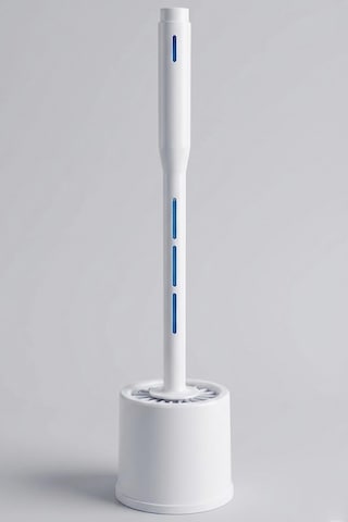 Thentech Kendinden Hazneli Yeni Nesil Klozet Fırçası Koku Yapmayan Hijyenik Silikon Banyo Seti Beyaz