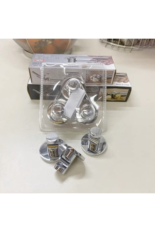 Besthome1 3 Adet Banyo Duvar Kancağı, 2 Kg Yük, Otomatik Yapışkan, Zink Metal, Siyah Renk Siyah