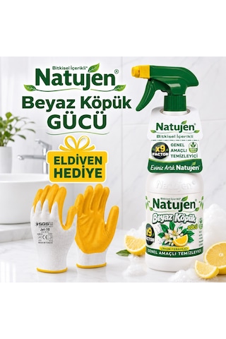 Natujen Genel Amaçlı Temizleyici Beyaz Köpük Gücü Limon Ferahlığı X9 Factor 1000 Ml. 73763321