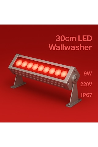 30cm 9w Kırmızı Wallwasher Led Duvar Boyama, Minare, Bina Cephe, Organizasyon, Ağaç, İç-dış Kullanm Kırmızı
