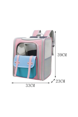 Dm Cbtx Kare Katlanabilir Kedi Çantası Açık Taşınabilir Çift Omuz Çantası Model 8 Mavi