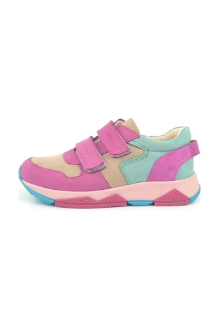 Ortopedikal 3880 Rakerplus Hakiki Deri Fuşya Pembe Mint Çocuk Sneakers Spor Ayakkabı Cırtlı Fuşya Pembe Mint