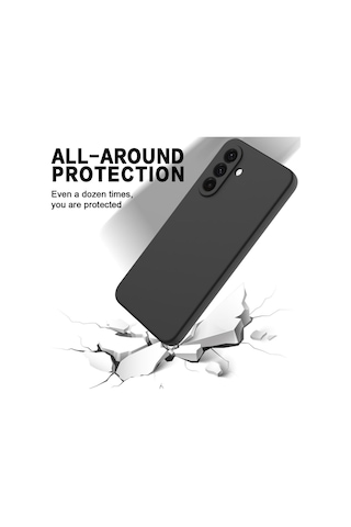 Samsung Galaxy A37 Uyumlu Silikon Kılıf - Pastel Renk Tonu Kamera Korumalı Esnek Kapak - Siyah