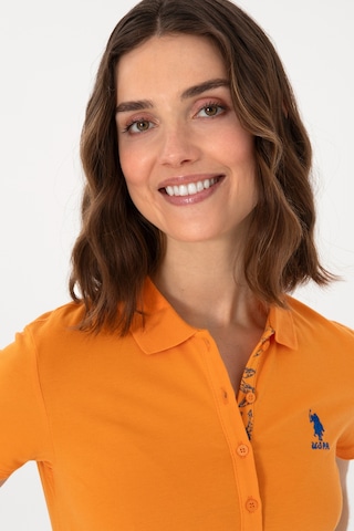 U.S. Polo Assn. Kadın Turuncu Basic Polo Yaka Tişört 50300896-VR051