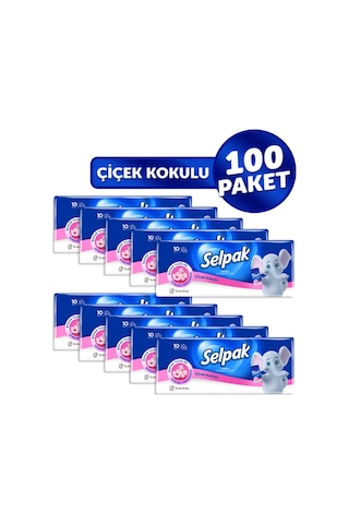 Selpak® Çiçek Kokulu Mendil 10 x 10 Adet