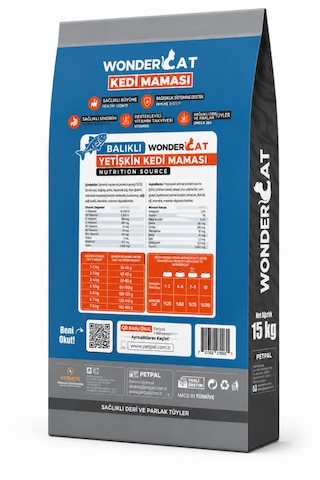 Wondercat Balıklı Yetişkin Kedi Maması 15 Kg