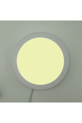 Yuvarlak Sıva Üstü Led Panel Armatür Trafolu Beyaz Gün 12/20/25W Beyaz