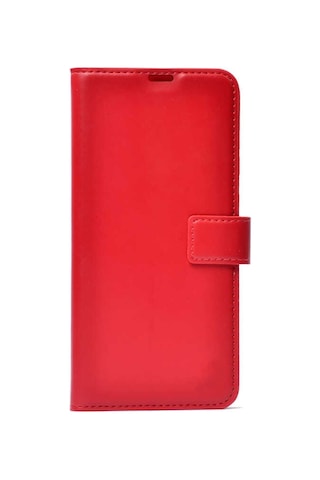 Apple iPhone Uyumlu 11 Cüzdanlı Kartlık Bölmeli Deri Kapaklı Standlı Kılıf Kırmızı