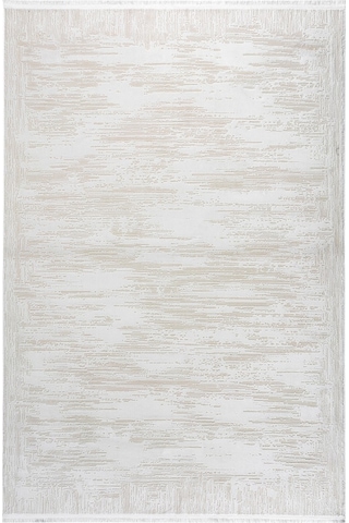 Distressed Pattern Eskitme Pamuk Tabanlı Salon - Oturma Odası Krem Renk Halı Krem