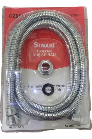 Özbest 2 Metre Spiral Çelik Örgülü Duş Hortumu Blisterli Paket