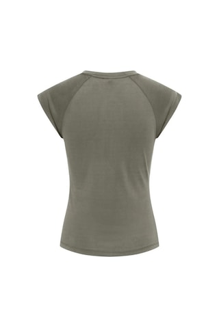 Only Onlhannah Slim Fit Bisiklet Yaka T Shirt Bayan T Shirt 15375055 Yeşil