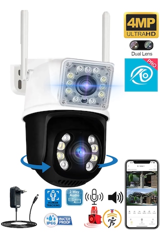 O-kam 3011 Dual Lens Wifi Akıllı Kamera , Yapay Zeka, Gece Görüş,