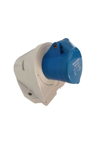 Metesan Cee Norm 3x16a Ip44 Duvar Prizi Eğik Gövde Vida Bağlantılı