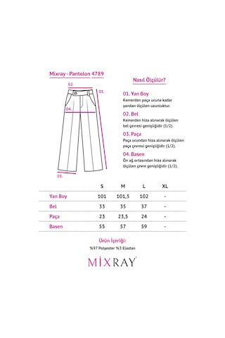 Mixray 4789 Kadın Leopar Biyeli Havuç Pantolon Taş