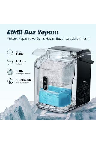 Nugget Granül Taşınabilir Buz Makinesi, Otomatik Temizleme, Hızlı Buz Yapma, Im002