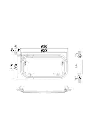 Babarvy Amortisörlü Cam - 90 Açılır 60x30
