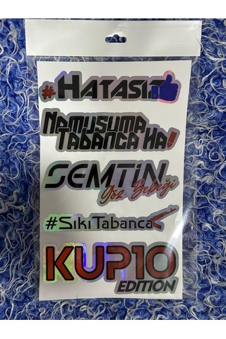 Araba Arka Cam Yazıları Hologramlı Yeni Model Sticker