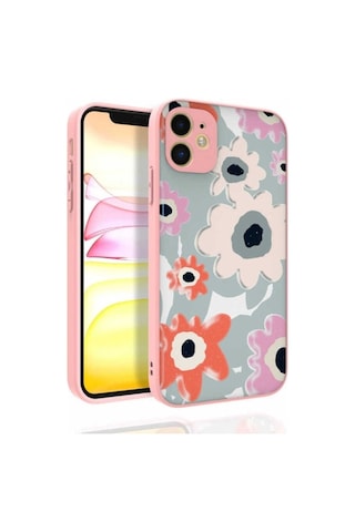 Apple Uyumlu iPhone 11 Kılıf Desenli Kamera Korumalı Parlak Zore Nora Kapak NO5