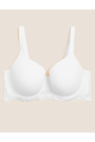 Marks & Spencer Body Soft:trade Mark: Destekli T-shirt Sütyeni Beyaz
