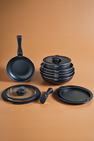 Karaca Biodiamond Easy Clip 13 Parça İndüksiyon Tabanlı Tencere Seti