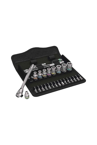 Wera 8100 Sa 8 Mafsallı Metal Cırcırlı Zyklop Karma Set 1/4" 050