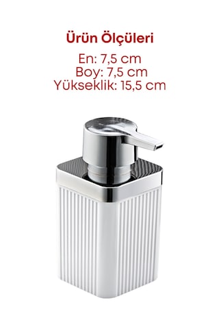 Grimorlife 2 Adet Akrilik Sıvı Sabunluk Mutfak Banyo Sabunluk Seti-beyaz- 400 Ml Cam Değildir Beyaz
