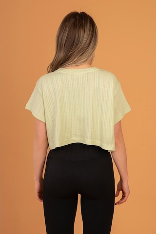 Woof Gym 3D Woof Print Crop Top Soft Green Çok Renkli