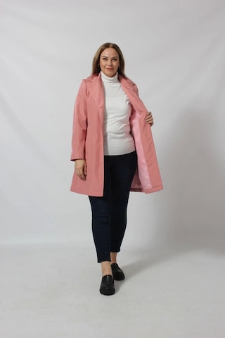 1670 Düğmeli Cep Detaylı Bondit Ceket Pudra