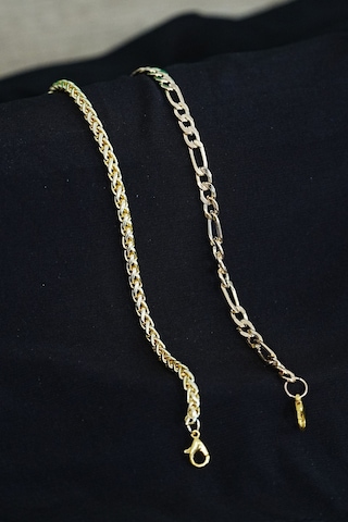 Kombin Bileklik Gold Renk Şavin Ve Burgu Model Çok Renkli