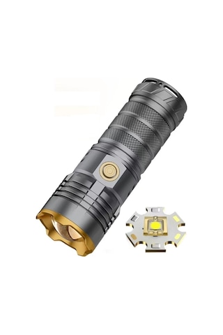 Bedotech Bd-7 10w Tg Led Alüminyum Alaşımlı Zoomlu Type-c Şarjlı El Feneri Çok Renkli