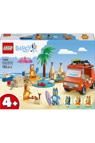 LEGO® Bluey: Bluey’nin Ailece Plaj Gezisi 11202 - 4 Yaş ve Üzeri Çocuklar için Yaratıcı Oyuncak Yapım Seti (133 Parça)