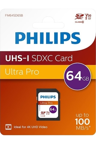 Philips 64gb Sd Kart Ultra Pro V30 Uhs-ı U3 4k Performansı
