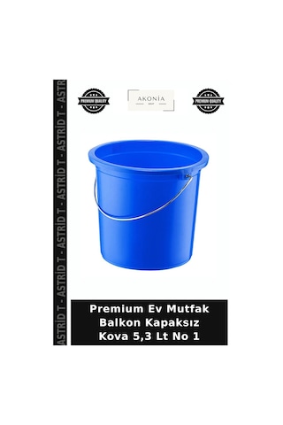 Premium Ev Mutfak Balkon Kapaksız Kova 5,3 Lt No 1 Çok Renkli