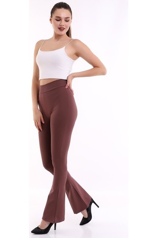 Self Clothing Kadın Kahve Yüksek Bel Fitilli Dayanıklı Örme Kumaş Toparlayıcı IKahve Kahverengi