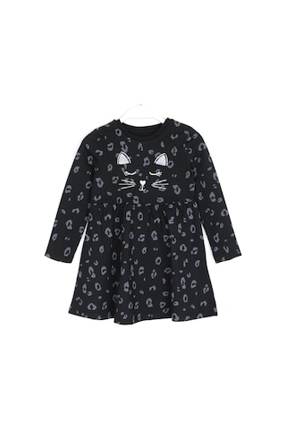 Kız Çocuk Payetli Elbise 4 - 9 Yaş Siyah Renk