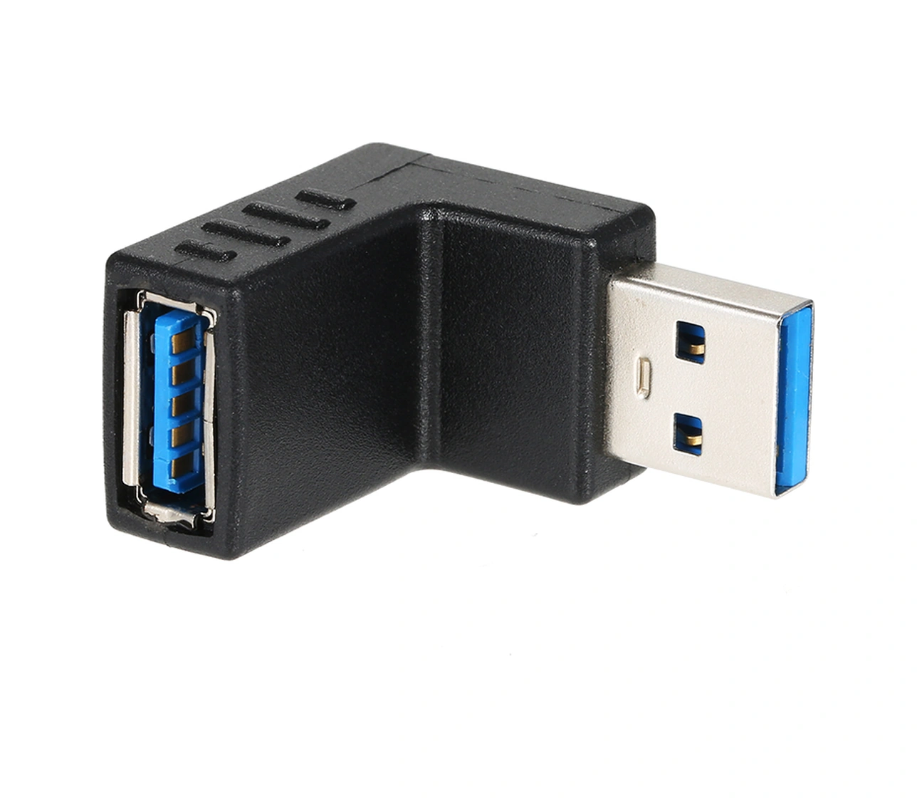 Qingmipy Usb 3.0 Am/af 90 Derece Yukarı Dönük Adaptör - Hızlı 5 Gbps Transfer, Stres Azaltıcı, Siyah, Çevre Dost Malzeme